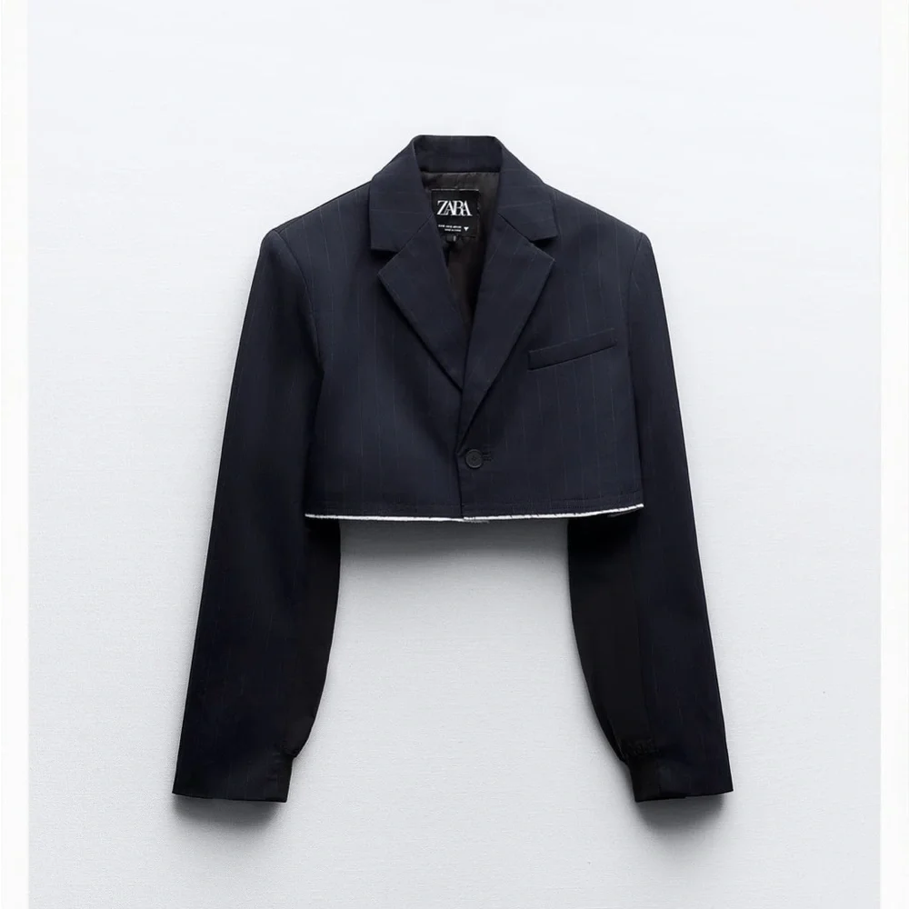 ZARA striped crop bomber blazer - Picture 15 of 15